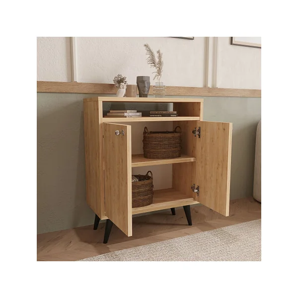 Buffet Chêne Armoire Basse Buffet Moderne de Salon ou Chambre 2 Portes