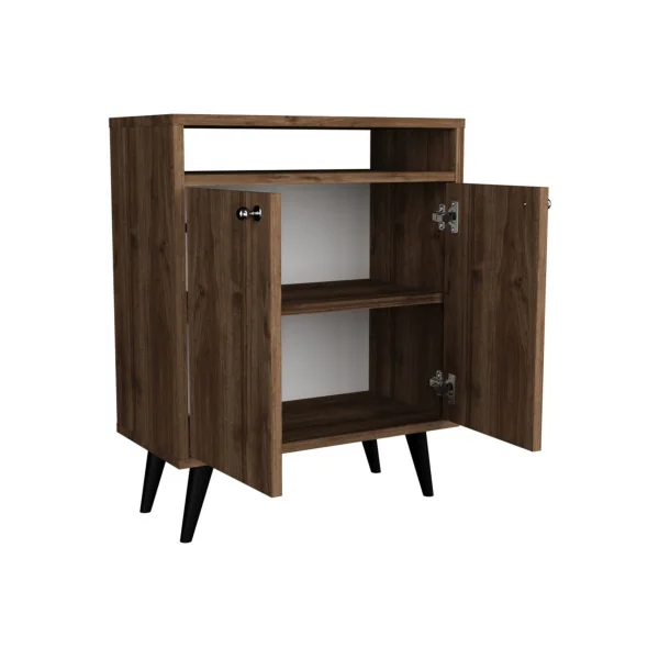 Buffet Chêne Foncé Armoire Basse Buffet Moderne de Salon ou Chambre 2 Portes