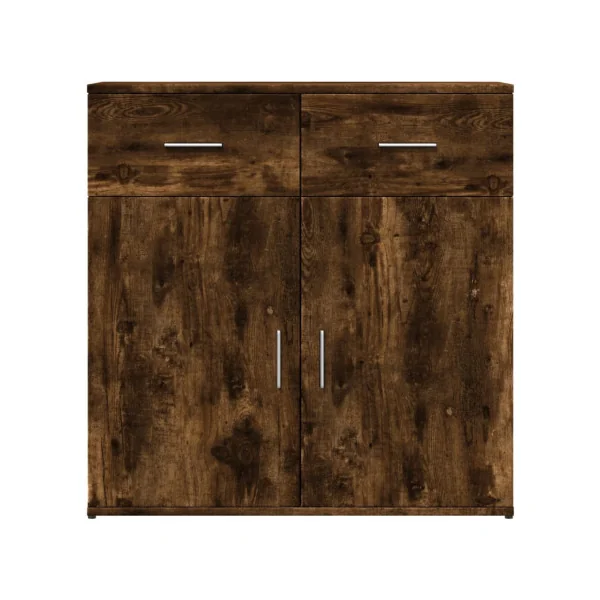 Buffet Chêne Fumé 4 Tiroirs 4 Placards Buffet Salon Moderne