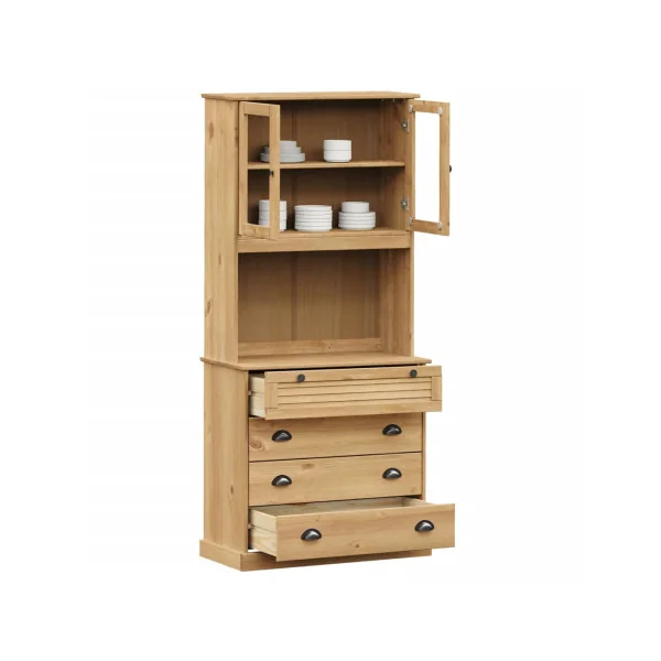 Buffet Cuisine 175 cm 4 Tiroirs Armoire de Cuisine Rangement Salon Vaisselier