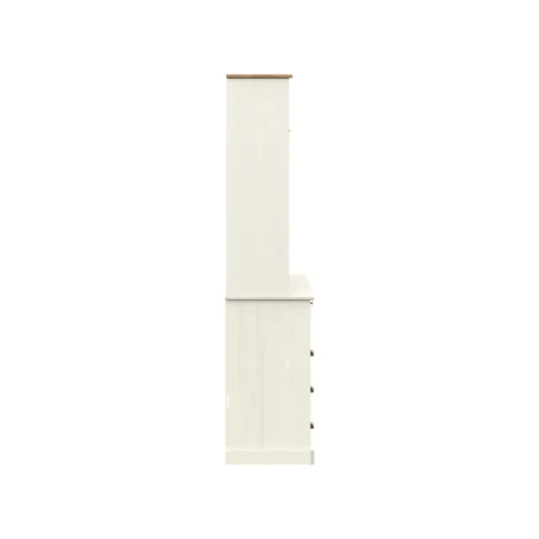 Buffet Cuisine 175 cm Blanc 4 Tiroirs Armoire de Cuisine Rangement Salon Vaisselier