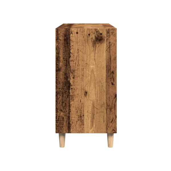 Buffet de Salon 6 Compartiments Vieux Bois Commode Ouverte Tendance