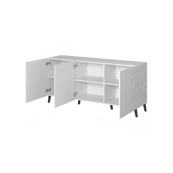 Buffet Design Bleu Marine Buffet de Salon Moderne 3 Placards avec Etagères