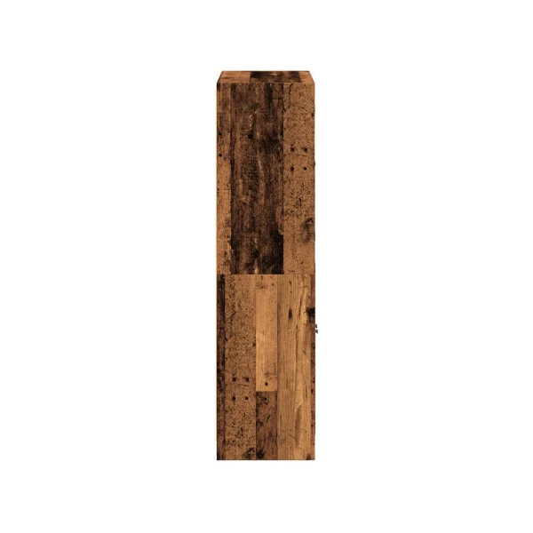 Buffet Haut Aspect Vieux Bois Buffet Salon avec Vitrine Meuble Rangement Tendance