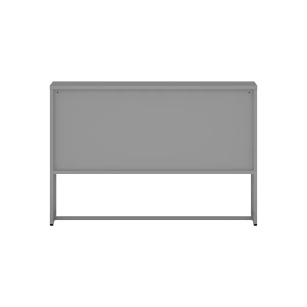Buffet Métal Gris 3 Portes Meuble Rangement Salon Moderne