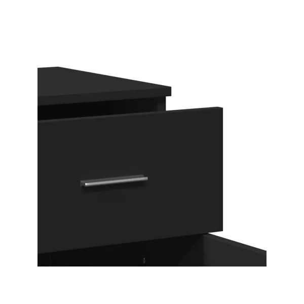 Buffet Noir 4 Tiroirs 4 Placards Buffet Salon Moderne