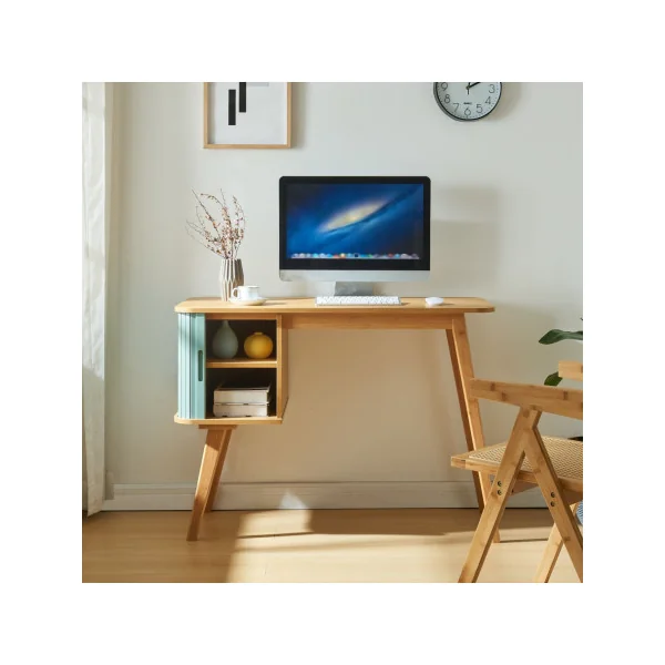 Bureau Bambou Bleu Placard Coulissant Bureau Moderne Scandinave