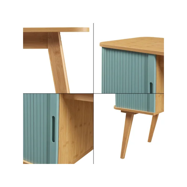 Bureau Bambou Bleu Placard Coulissant Bureau Moderne Scandinave