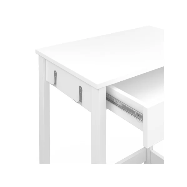 Bureau Blanc avec Tiroir Console d'Entrée Blanche Table de Travail Elégante