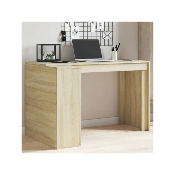 Bureau Chêne avec Rangement Réversible 123 cm