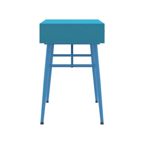 Bureau d'Ordinateur avec Grand Tiroir Vert Antique 90 cm