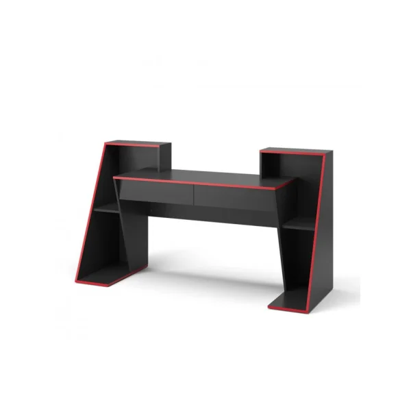 Bureau Gamer Noir et Rouge 170 cm Bureau de Jeu Bureau Gaming Bureau Informatique