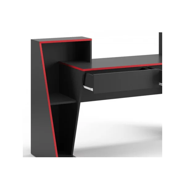 Bureau Gamer Noir et Rouge 170 cm Bureau de Jeu Bureau Gaming Bureau Informatique