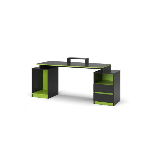 Bureau Gaming Anthracite et Vert Menthe Moderne Bureau de Jeu Bureau Gamer Bureau Informatique