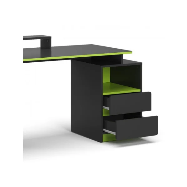 Bureau Gaming Anthracite et Vert Menthe Moderne Bureau de Jeu Bureau Gamer Bureau Informatique