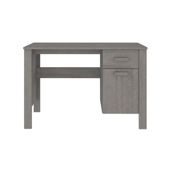Bureau Gris Pin Moderne 1 Tiroir 1 Placard Bureau de Travail Informatique