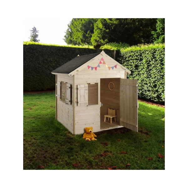 Cabane de Jardin En Epicéa Massif Maisonnette pour Enfant Maison Enfant de Jardin