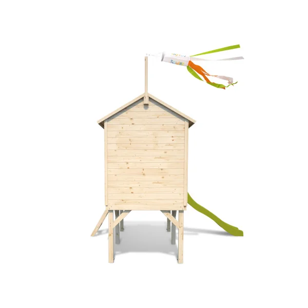 Cabane Enfant de Jardin Pilotis avec Toboggan Maisonnette pour Enfant Maisonnette avec Terrasse