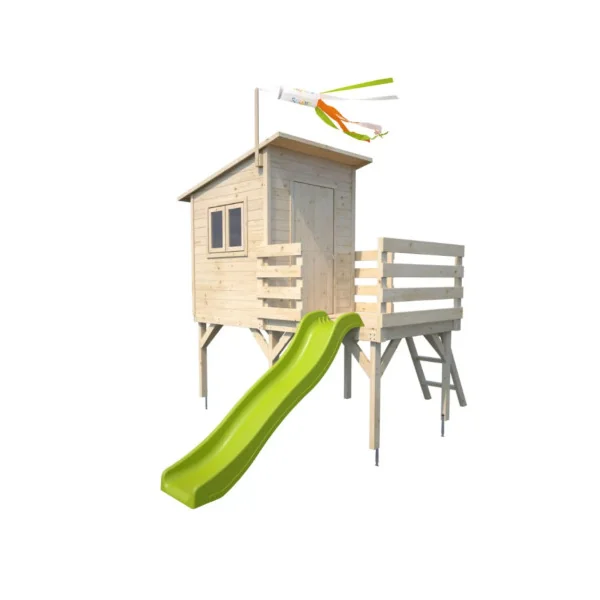 Cabane Enfant de Jardin sur Pilotis avec Toboggan Maisonnette pour Enfant Maisonnette avec Terrasse