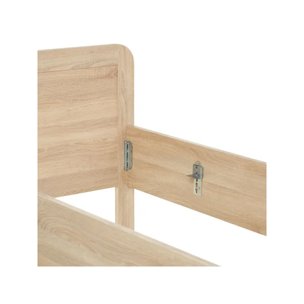 Cadre de Lit Aspect Chêne 90x200 cm Lit Enfant Robuste