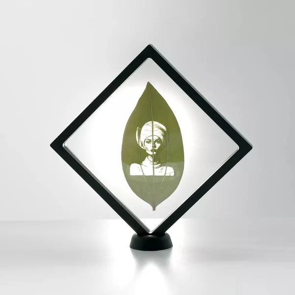 Cadre flottant noir avec support (2 pcs) 17,8 cm x 17,8 cm