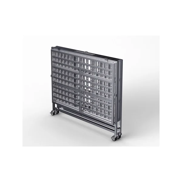 Cage Chien 125x90x84 cm Inox Cage Pliante Cage Chat Pliante Mobile en INOX