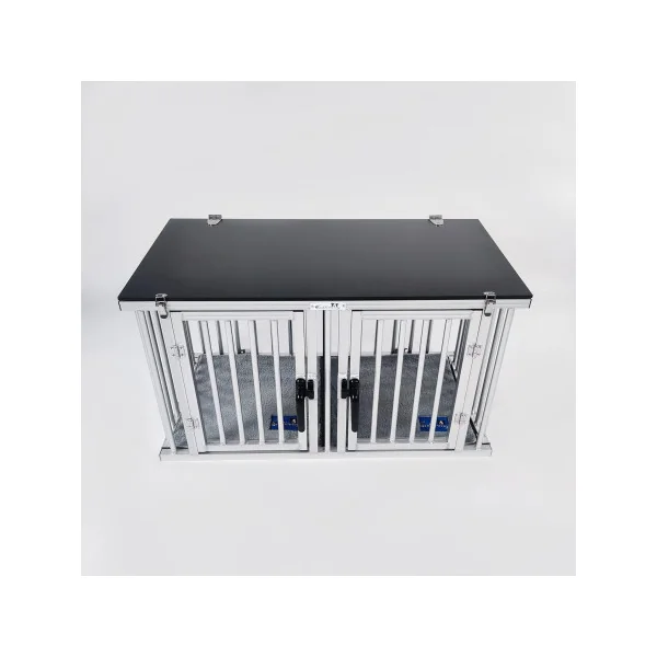 Cage Chien ALU Double Taille 2 Cage Chien Pliable en Aluminium