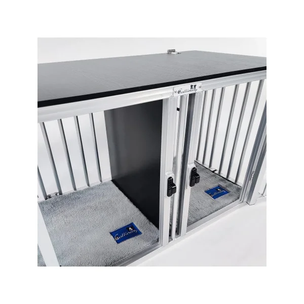 Cage Chien ALU Double Taille 2 Cage Chien Pliable en Aluminium