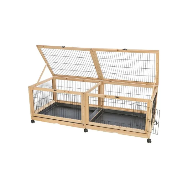 Cage Lapin 150 cm Clapier pour Cochon d’Inde Maille robuste