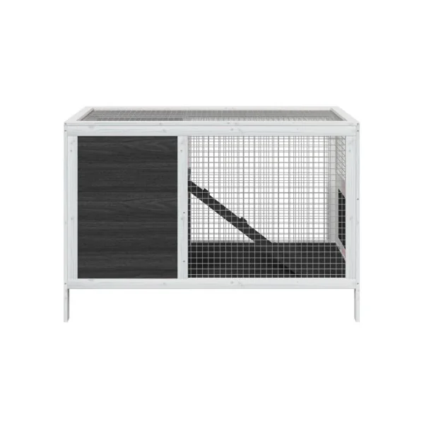 Cage Lapin Grise Pin Massif Cage Cochon d'Inde Clapier Lapin
