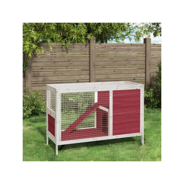 Cage Lapin Moka Pin Massif Cage Cochon d'Inde Clapier Lapin