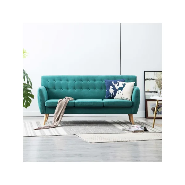 Canapé Scandinave Canapé Vert 3 places Revêtement en Tissu 172 cm