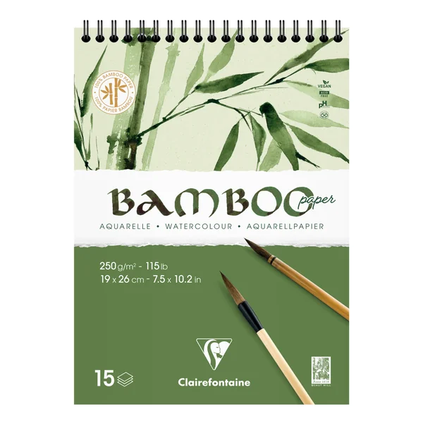 Carnet aquarelle Bamboo 250g/m² spiralé