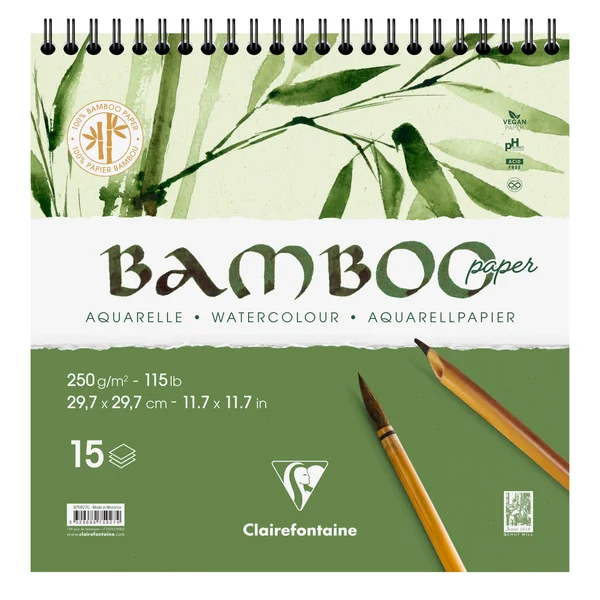 Carnet aquarelle Bamboo 250g/m² spiralé