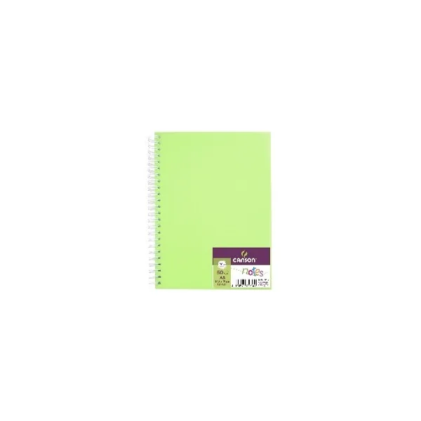 Carnet de notes 50 feuilles A5 120g/m², couv. polypro 5 coloris