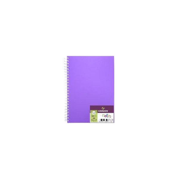 Carnet de notes 50 feuilles A5 120g/m², couv. polypro 5 coloris