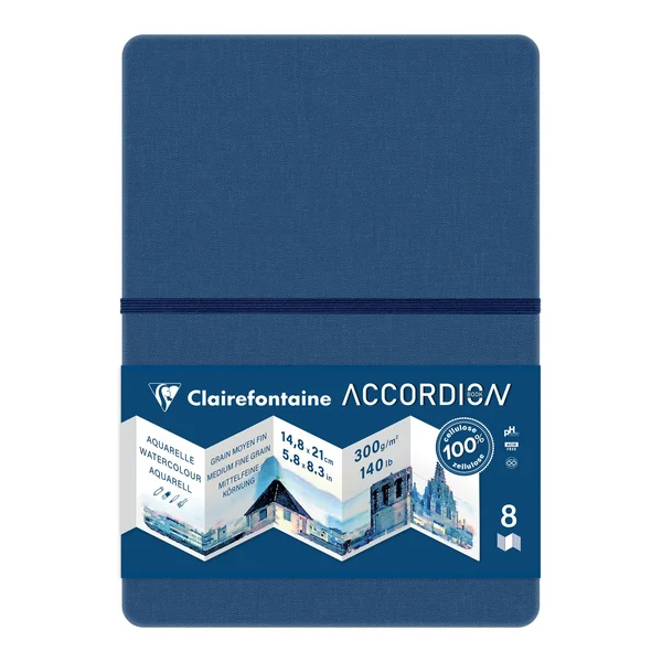 Carnet de voyage aquarelle Accordion