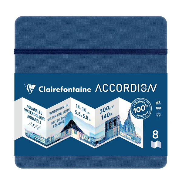 Carnet de voyage aquarelle Accordion