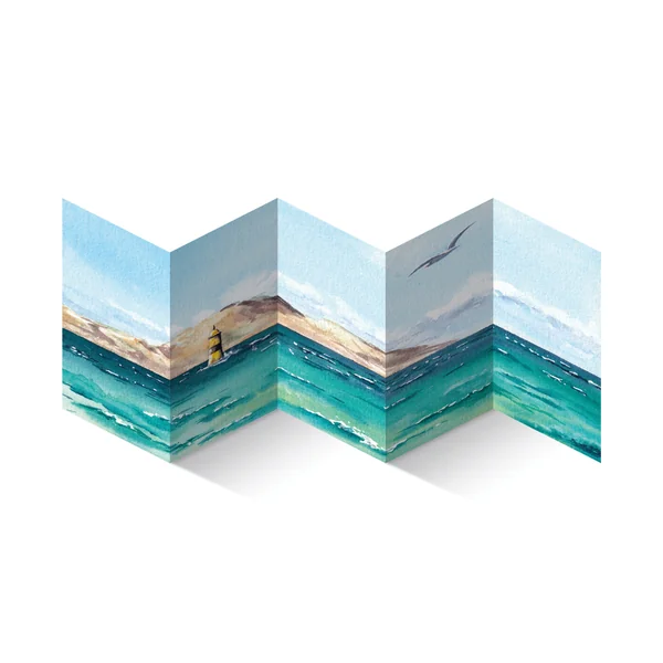 Carnet de voyage aquarelle Accordion