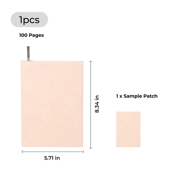 Carnet en cuir PU gravable dégradé rose pâle vers or