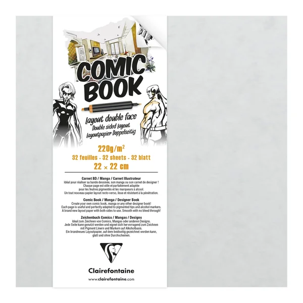 Carnet papier comic book 32 feuilles