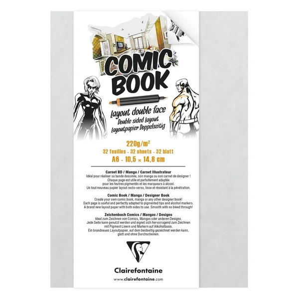 Carnet papier comic book 32 feuilles