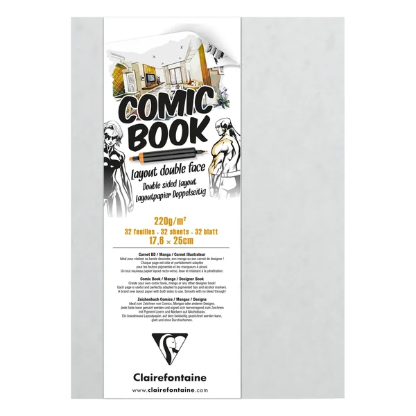 Carnet papier comic book 32 feuilles