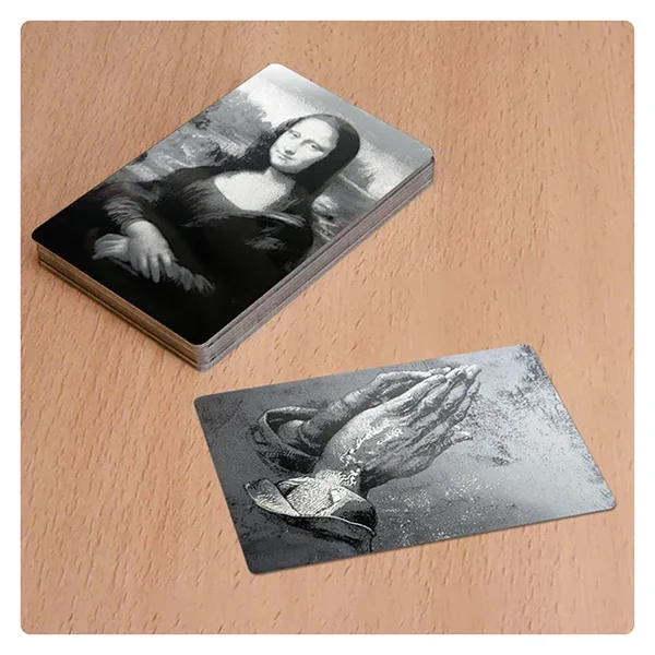 Cartes de visite en aluminium multicolores (300 pièces)