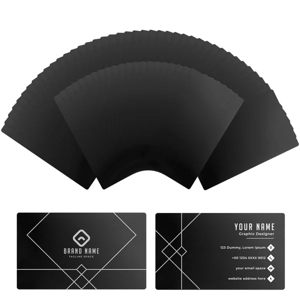 Cartes de visite en métal noir (60pcs)
