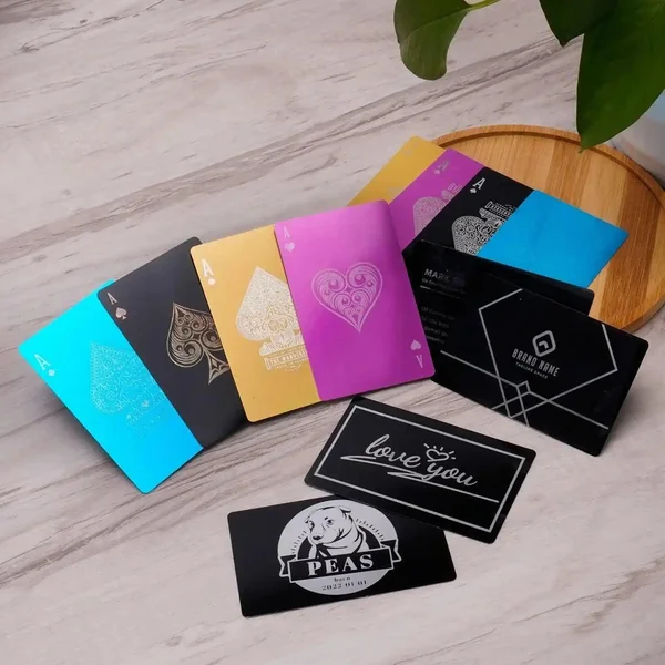 Cartes de visite en métal noir (60pcs)