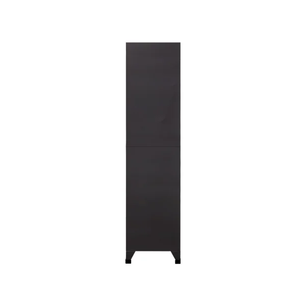 Casier en Métal Vestiaire Professionnel Armoire en Acier x18 cases Blanc et Anthracite