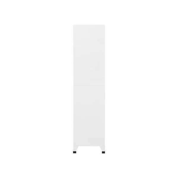 Casier en Métal Vestiaire Professionnel Armoire en Acier x18 cases Blanc