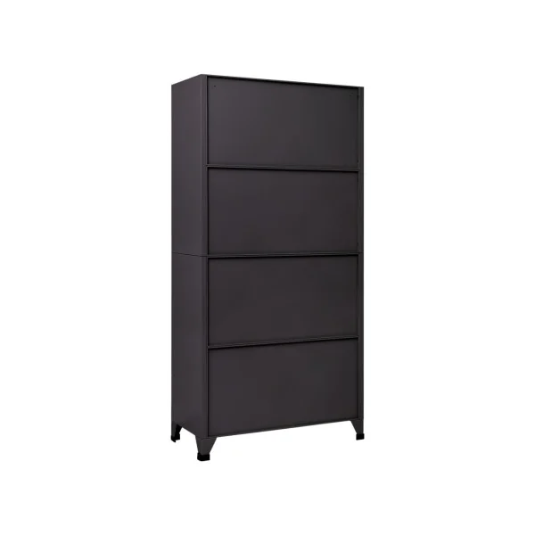 Casier en Métal Vestiaire Professionnel Armoire en Acier x9 cases Blanc et Anthracite