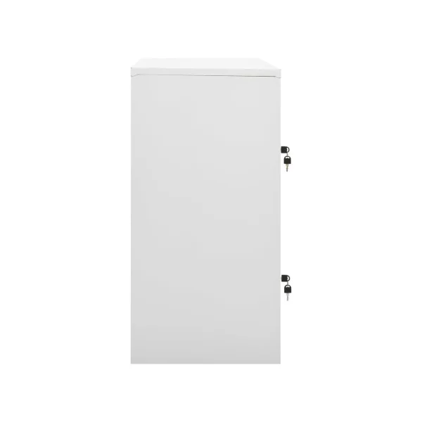 Casier Vestiaire Rouge Armoire en Acier 4 Compartiments Armoire Métallique